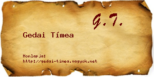Gedai Tímea névjegykártya