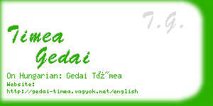 timea gedai business card